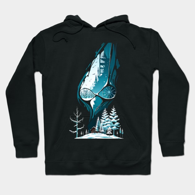 Tranquil Winter Wonderland - LD Hoodie by LopGraphiX